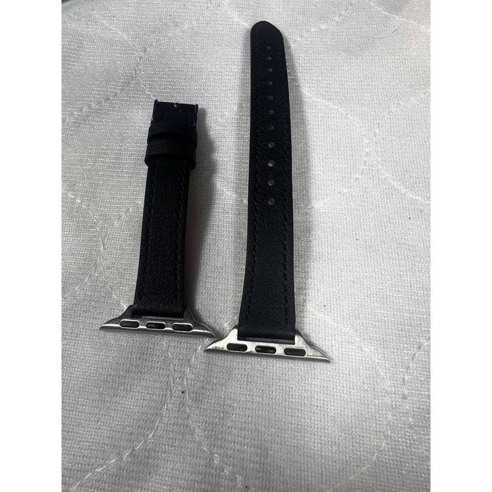 Black Genuine Leather Apple Watch Band For 10 9 8 7 6 5 SE 40/44/41/45/42/46mm